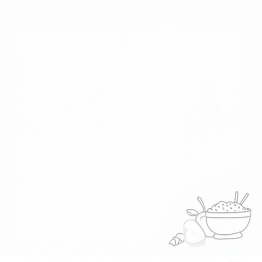 Minimalist placeholder image with gray outlines of a bowl of rice an apple and a milk carton