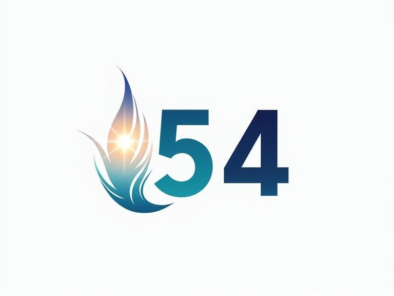 Logo design for Alokshnato-54 representing the 54th MBBS batch of Rangpur Medical College. Communicates enlightenment through knowledge. Showcases professionalism and academic excellence with abstract light elements. Features the Bengali script integrated with modern typography. Includes the numerals 54 with a medical theme. Uses a calming color gradient from deep sapphire to aquamarine.