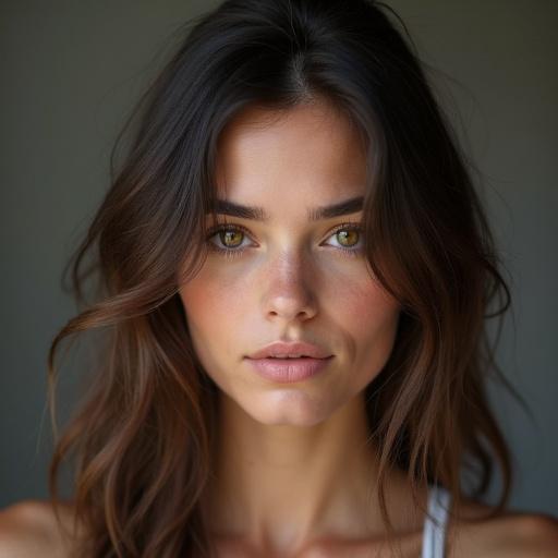 Portrait of a young woman looking directly at the camera. She has long hair and a natural expression.