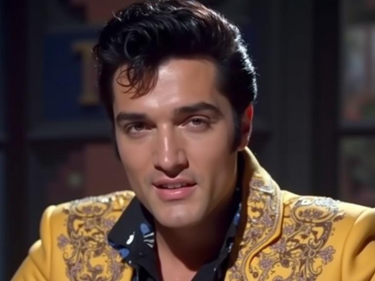 Portrait of a stylish individual wearing a yellow embroidered jacket inspired by vintage fashion.