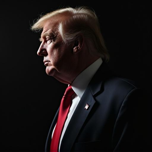 Dramatic portrait in shadows. Inspired by Yousuf Karsh's style. Profile view of individual with strong lighting contrasts.