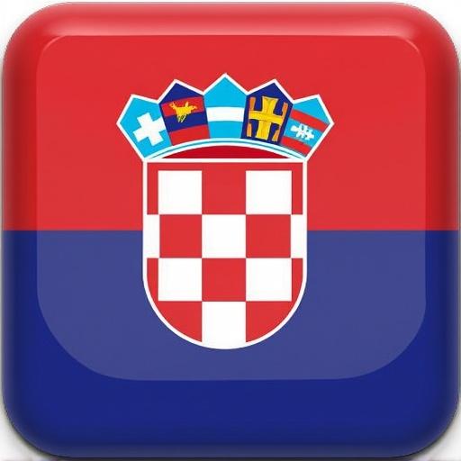 Illustration of the Croatia flag featuring its distinctive coat of arms.