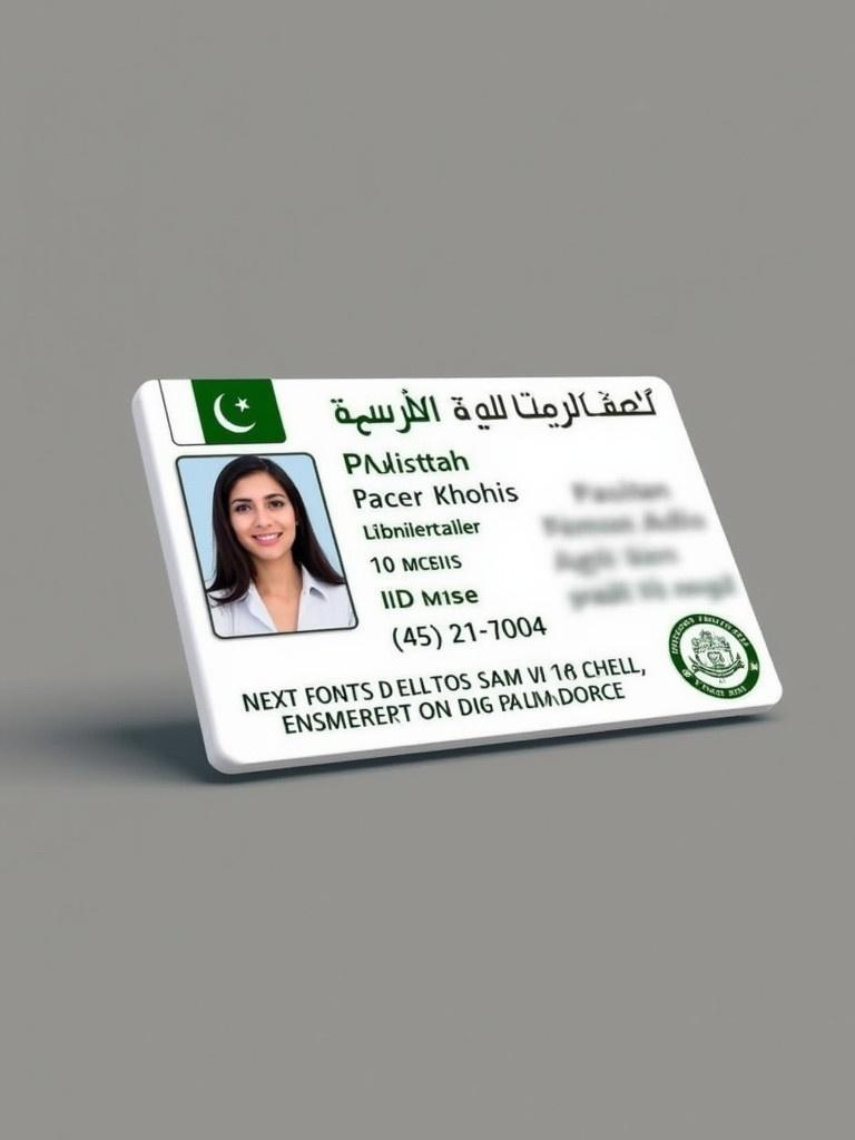 A Pakistan ID card showing the name Kaifi Khalil an ID number and a national flag. It is an identification document with specific details for personal verification.