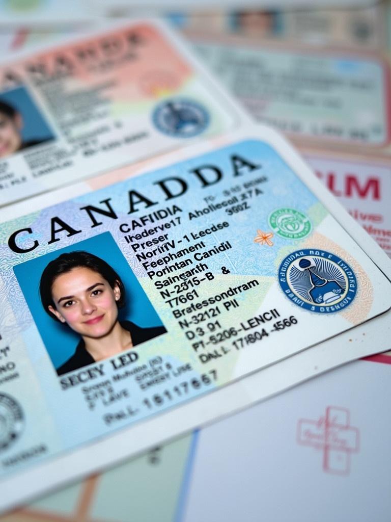 Image of a Canadian driver license card with identification features. Includes personal information for official purposes.