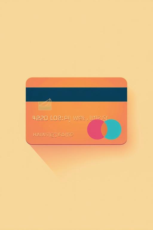 Minimal simple fun colorful illustration of a credit card