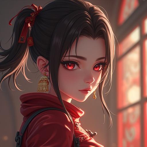 Realistic full body image of a girl in cosplay from Genshin Impact. Face towards the camera. High detail. Quality lighting.