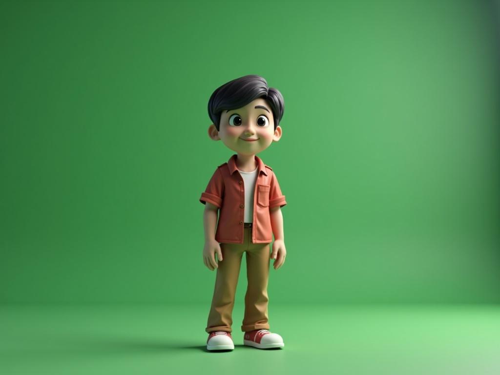 3D animation character of a student on a greenscreen expressing confusion about answering a question from a teacher