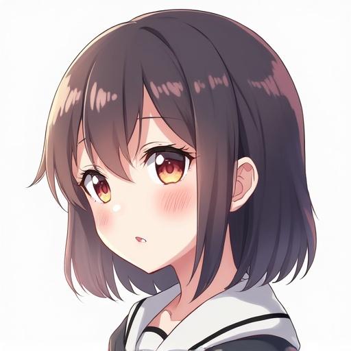 Focus on anime hair without background and head.