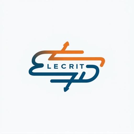 Logo design featuring a circuit symbol. Use blue and orange colors. Clean and professional look. Sans-serif font recommended. Represents electric services. Evokes trust and energy.