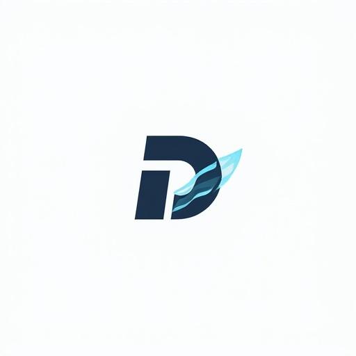 Design a modern logo for D VISA Services. Include an airplane element. Use colors blue and aqua tones.