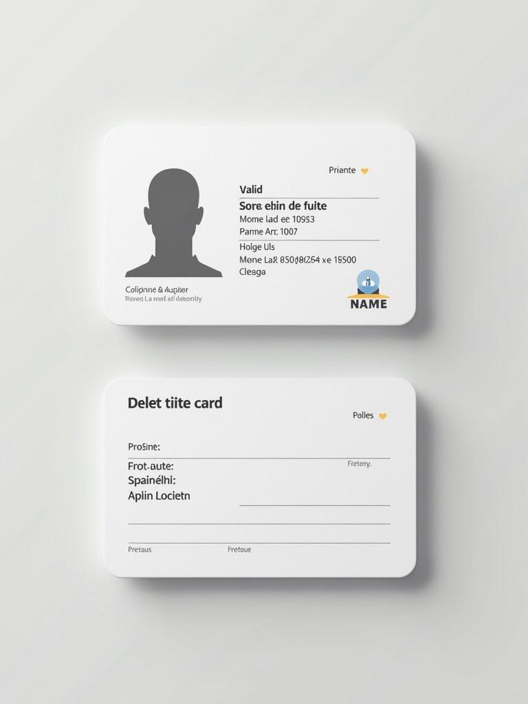 Concept of a French identity card. Valid design displayed on both sides. Features fictional personal details. High-quality design elements showcase creativity. Set against a neutral background.