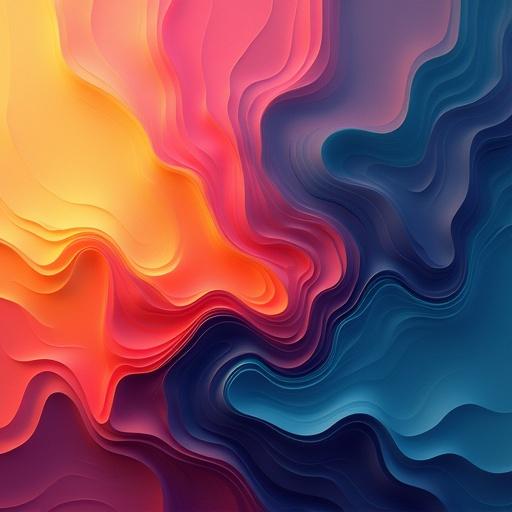 Abstract background image with colors swirling together in a dynamic way. Shades of red, orange, pink, and blue are blended in flowing patterns.