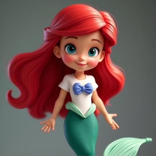 A young Ariel character in a casual outfit with long hair and a friendly expression.