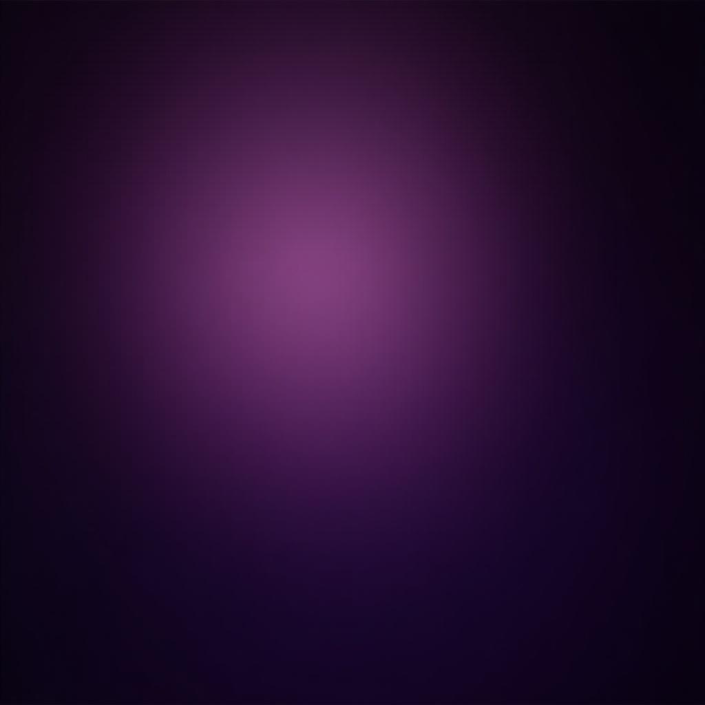 This image features a dark purple background with soft mood lighting. The lighting transitions smoothly through radial gradients, providing a calming and atmospheric effect. The central area is illuminated more brightly, drawing the eye inward. The overall mood is deep and contemplative, evoking feelings of tranquility. This design element can serve various purposes in digital media or print.