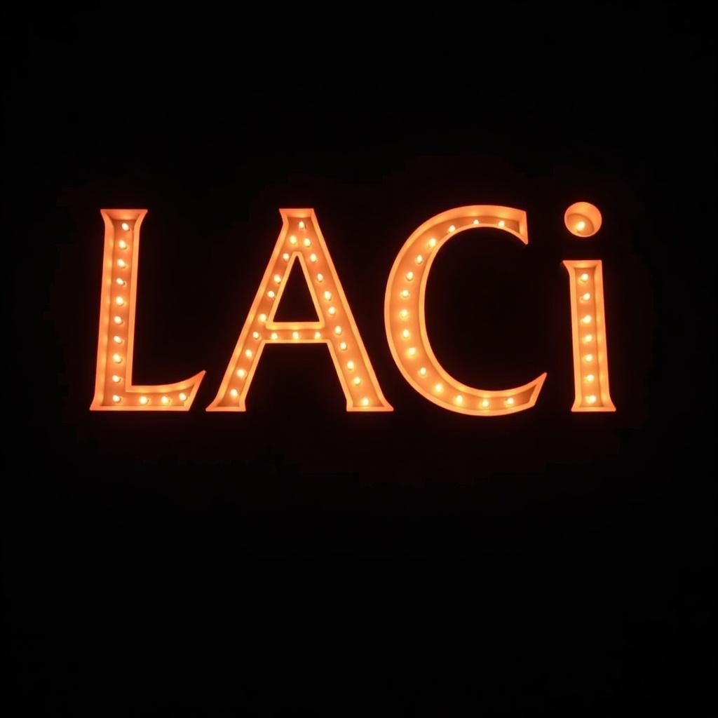 Stylized logo with transformed text. '20' is now 'Laci'. 'century' changed to 'ORIGINAL'. 'fox' altered to '®️'. Logo enhanced by dramatic lighting and bold typography.