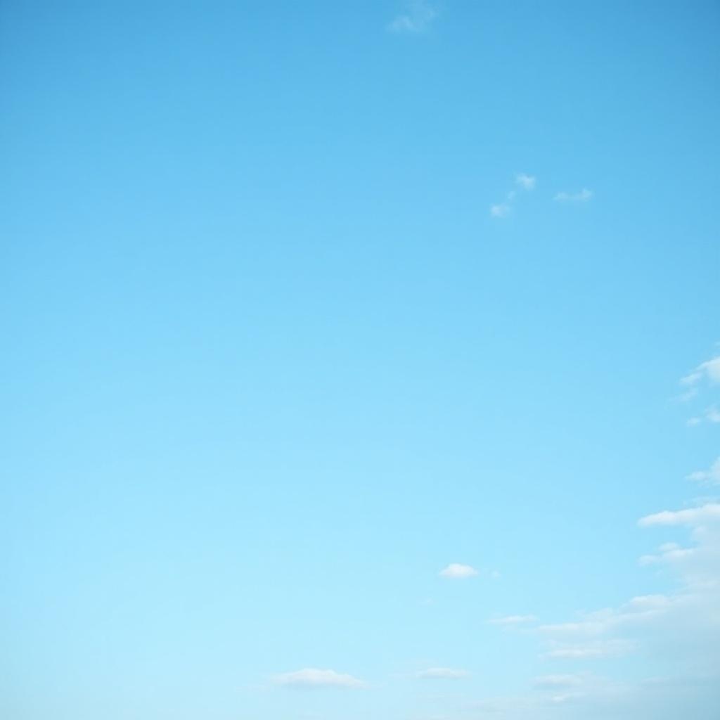 Blue sky with small clouds.