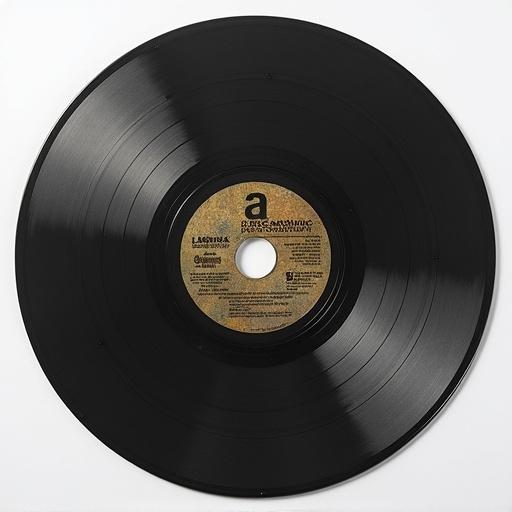 One vinyl disc viewed from above.