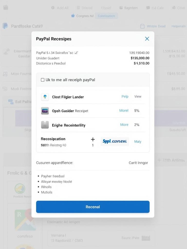 Digital receipt from PayPal showing payment of 30 dollars. Receipt includes transaction details and account information.