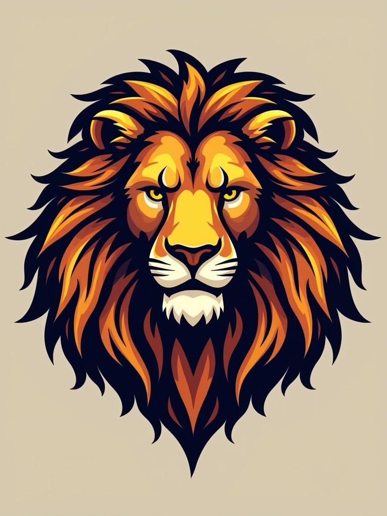 Bold lion logo design centered with a round shape. Logo name is Block MIS Anklav. Include slogan My work is my identity.