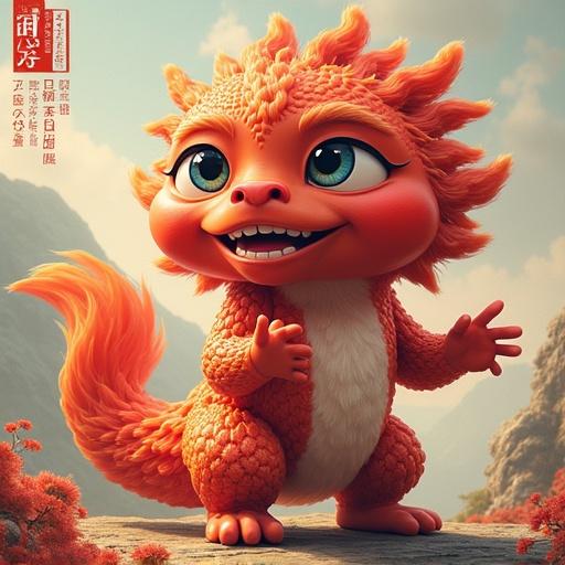 A cute animated character with orange fur and big eyes smiling joyfully. Changes in environment and human emotions hint at a larger narrative.
