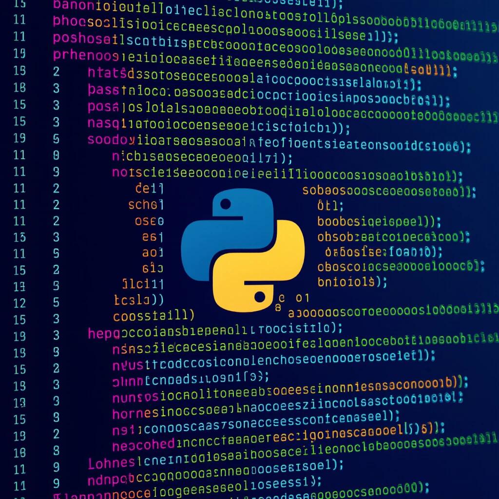 Image of a computer screen displaying lines of Python code. Focus on lists in Python programming. Bright colors. Instagram advertisement size.
