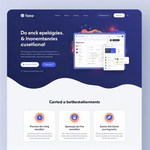 Landing page design for an AI startup showcasing a dashboard interface.