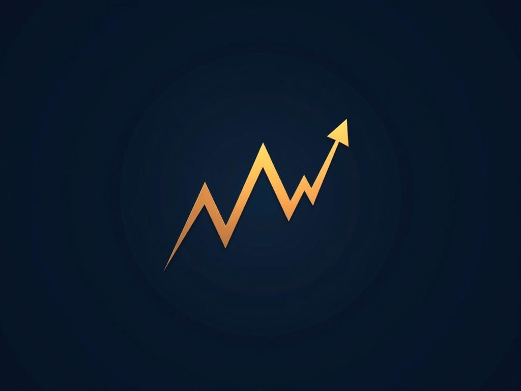 Create an image of a stylized logo for a gaming analytics platform. The logo should prominently feature the letters 'L' and 'M' intertwined in a sleek and modern font. Incorporate a rising graph or line chart that suggests growth or progress, subtly integrated into the design. Use a color palette of deep blue and gold to convey confidence and professionalism. The background should be simple and clean to enhance the visibility of the logo, giving it a sophisticated look that appeals to gamers and analysts alike.