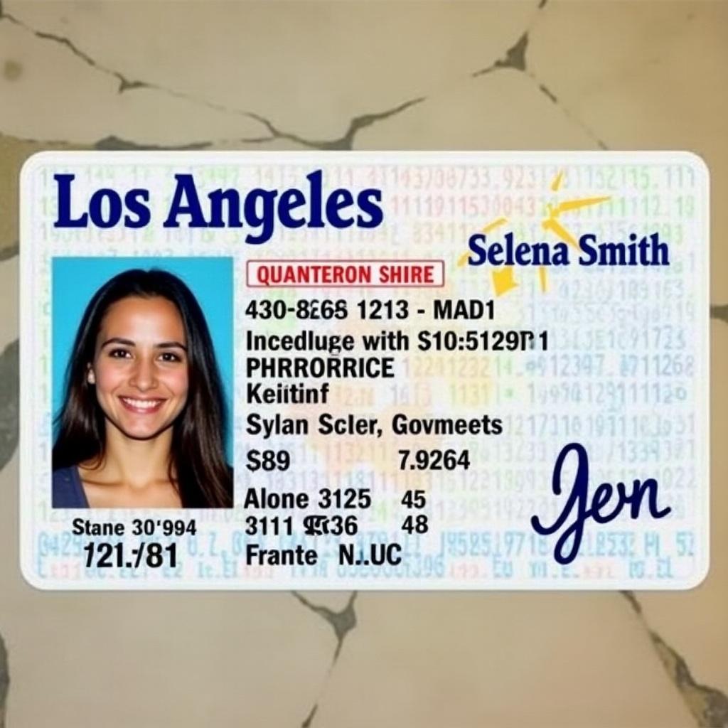 Image shows a driver's license from Los Angeles. The name displayed is Selena Smith. Age is 30. Date of birth is June 30, 1994. Issued in Tennessee, from Franklin. Shows important identification details.