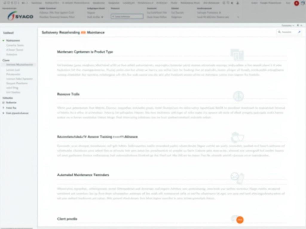 Develop a modern user interface for a website's homepage focusing on maintenance management. The UI should evoke a clean and user-friendly experience for clients and technicians. It should feature sections for maintenance history visualization, logging activities, and tracking scheduled maintenance. Include functionalities for automated reminders and promotional information. Ensure user access and client profile management are easily navigable. The color scheme should be modern, using vibrant yet professional colors to enhance usability and appeal.