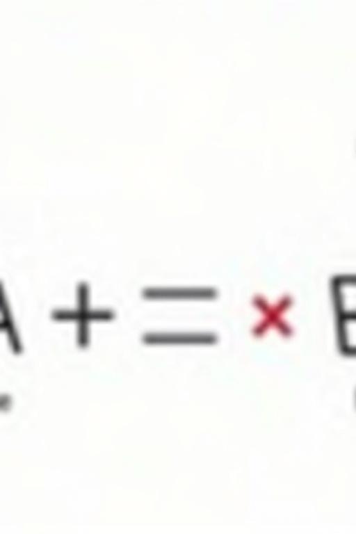 Simple illustration with stickman user labeled A plus a course represented by a book-icon labeled B equals a red cross. Scene displays an equation suggesting user and course do not match.