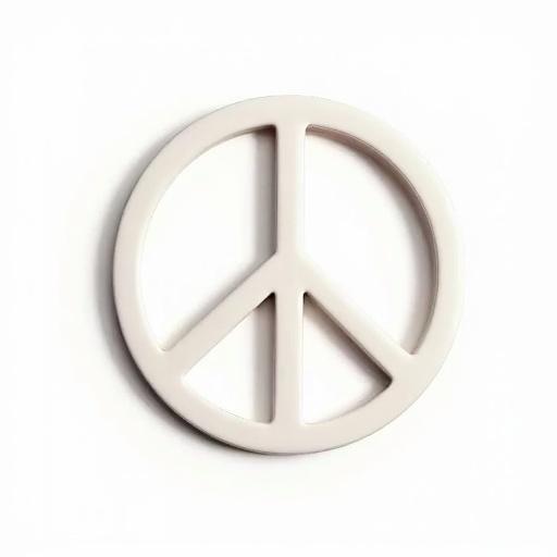Peace symbol on a clear white background. Clean and simple design representing agreeableness.