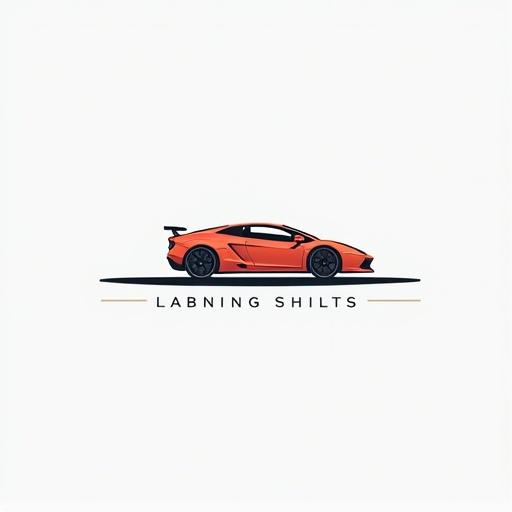 Minimalistic professional logo featuring a stylized orange sports car and text.