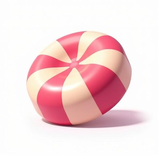 A 3D cartoon-style candy on a clean white background.