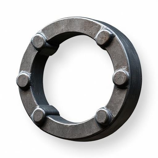 Steel ring icon designed as a game asset for ARPG style. No background with a transparent effect.