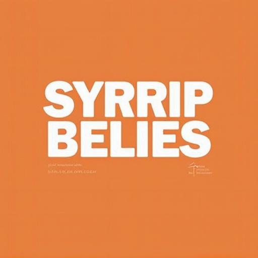 Large bold text on a solid colored background.