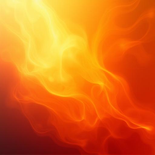 Abstract subtle fire pattern with yellow and red gradient and a touch of white. Artistic design with flowing curves.
