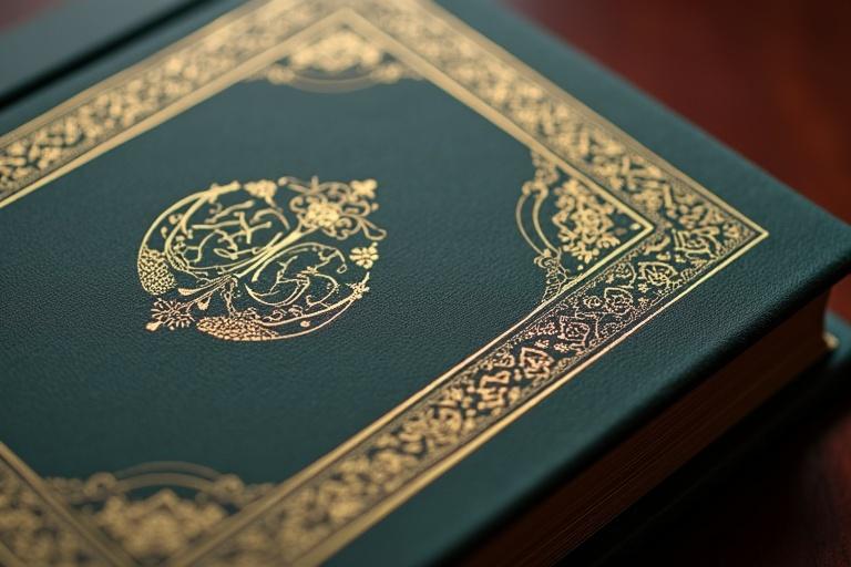 Design features a luxurious eastern style box made from high-quality matte card with gold foil embossing showcasing brand name and logo on the top cover. The front cover is adorned with geometric Arabic engraving inspired by traditional Islamic decorations in dark brown color harmonizing with natural date color, accented by gold or copper touches for an exquisite feel. Inside the box, dates are elegantly arranged in custom dividers to protect the fruits while allowing some space for nuts or additional fillings. The lid closes with a velvet ribbon or hidden magnet, adding a touch of luxury making the box ideal as a premium gift for religious and social occasions like Ramadan or holidays.