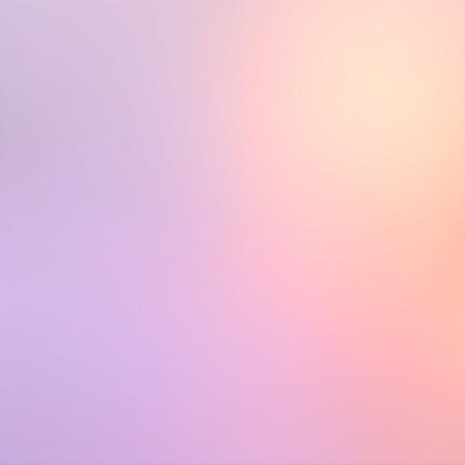 A clean professional digital background with lavender to purple gradient on the left and peach-orange gradient on the right. Soft diffused ambient lighting. Negative space for text overlay with an airy feel.