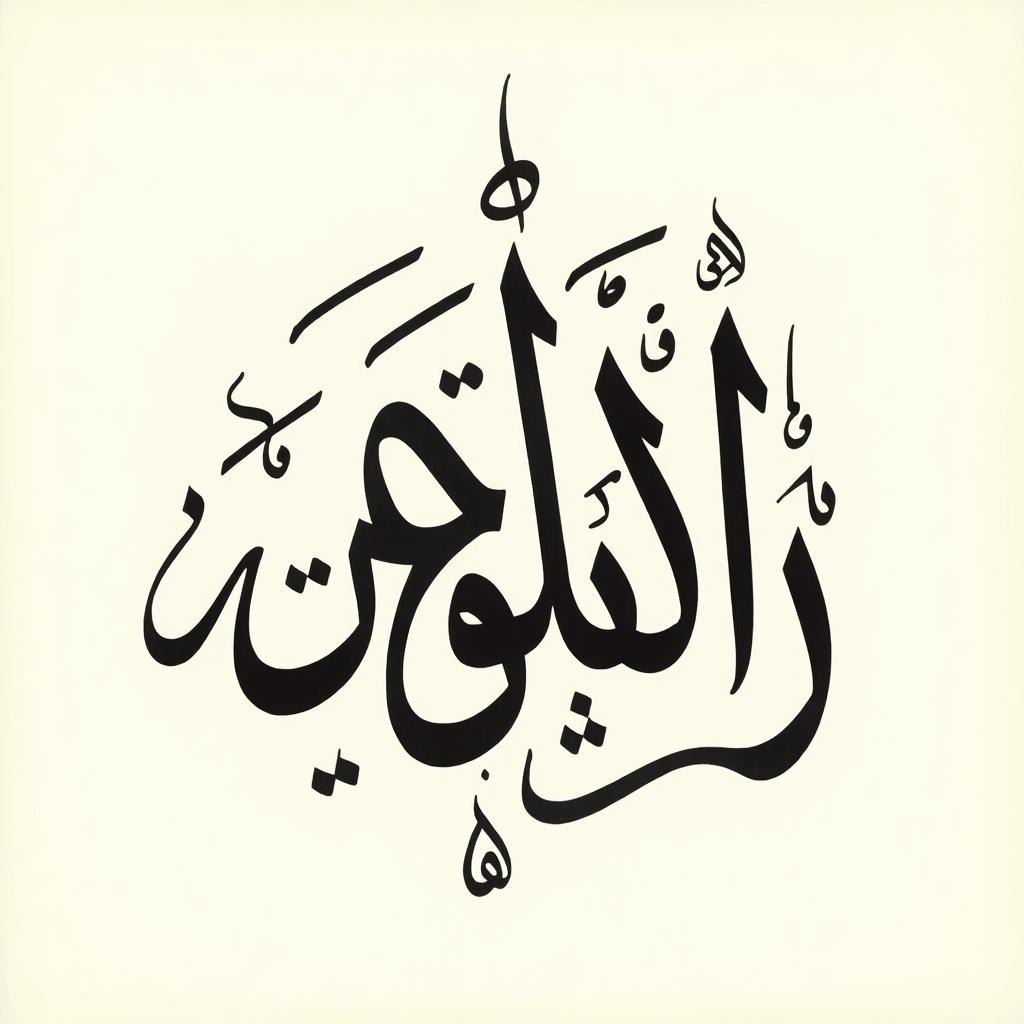 Arabic calligraphy design featuring the word أبو العبد in Andalusi script. The composition showcases intricate curves and decorative elements typical of this style.