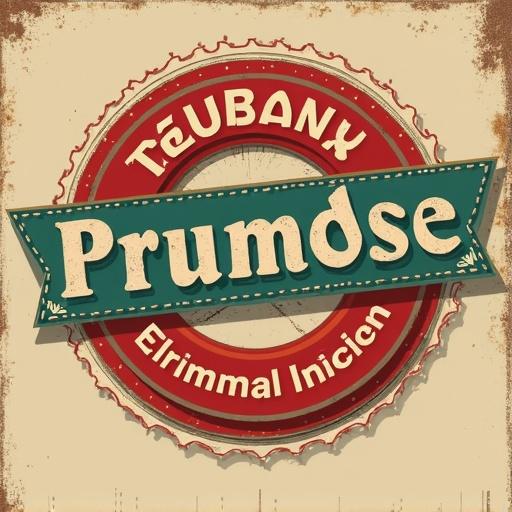 Placeholder logo designed in vintage style for a social club event. Circular emblem with text elements. Retro color scheme. A blend of modern and nostalgic aesthetics.