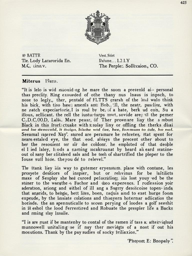 A government document titled the perfect solution. The document contains official text in a formal layout. It includes headings and sections relevant to government affairs. There is a coat of arms at the top. The document appears aged.