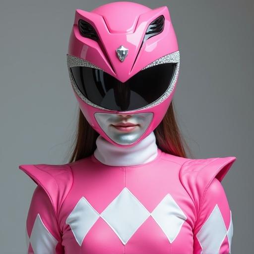 Asian girl cosplaying as the Power Rangers Pink Ranger