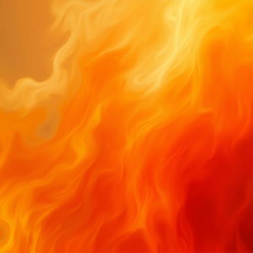 Abstract fire pattern shows gradient yellow and red combination with white touches. The design features swirling flames and smooth textures that evoke warmth and intensity.