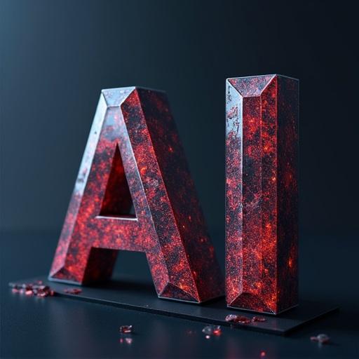 4k realistic resolution render of AI word in Arabic font. DMT phase.