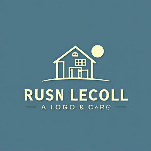 Design a simple logo for a real estate agent featuring a stylized house and text.