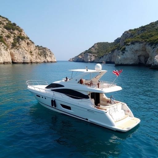 Private wooden boat excursion with white cushions near the Amalfi coast