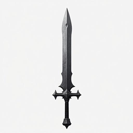 Iron sword designed for ARPG style. Transparent background with no additional elements.