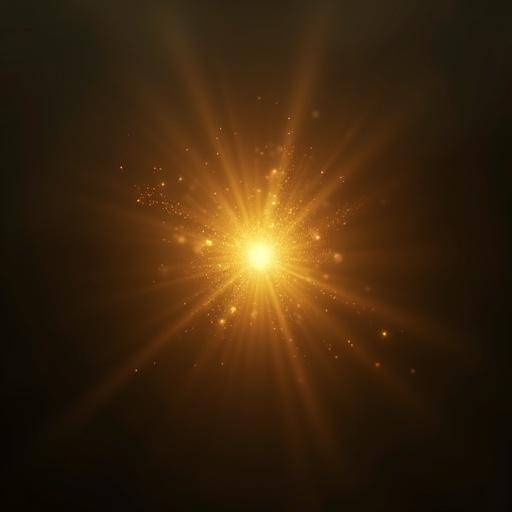 A small magical yellow sparkling light source floats in the air.