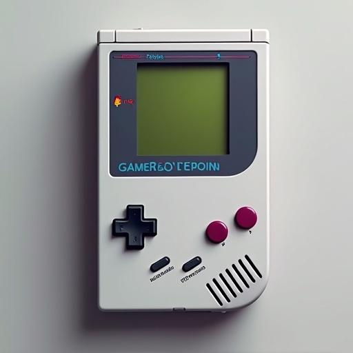 Image of a blank Gameboy console with no d pad or buttons. The console has an isolated design for personalization purposes.