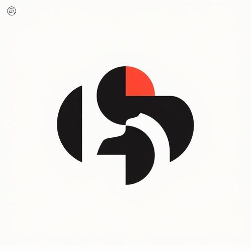 Iconic minimalist glyph for techno artist Kairos Mechané. Abstract fusion of time and mechanism. Black and white with possible subtle red accent. Style appears discovered rather than designed. Inspiration from Axis Records and Warp Records. Logo represents timely and structural elements. Clean design evokes innovation and seriousness. Powerful and memorable symbol for electronic music.
